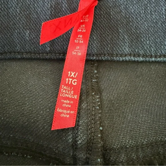 Spanx Jean-ish Ankle Leggings Stretchy High Rise Pull On Plus Size Size 1X Tall - Picture 5 of 10